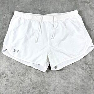 Running Shorts Women's XL White Lined Loose Fit Athletic